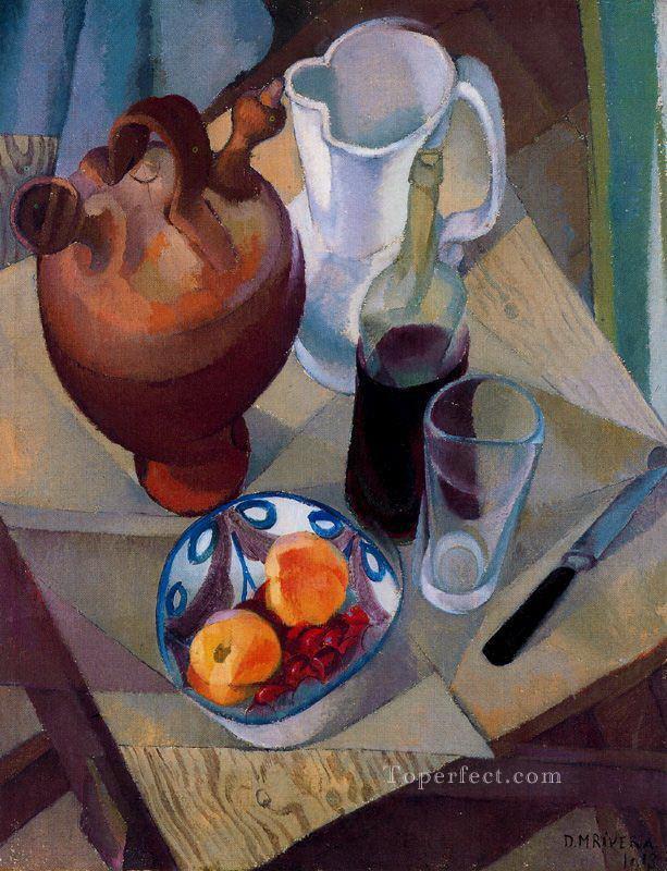 still life 1913 Diego Rivera Oil Paintings